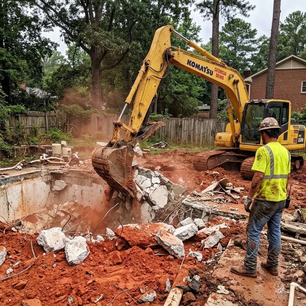 Atlanta pool removal — Phase 1: Site Prep