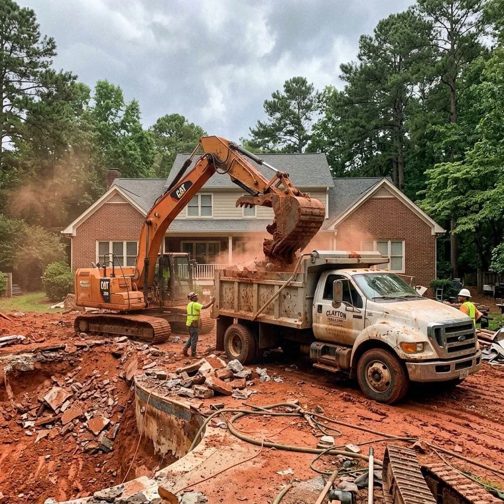 Atlanta pool removal — Phase 2: Extraction