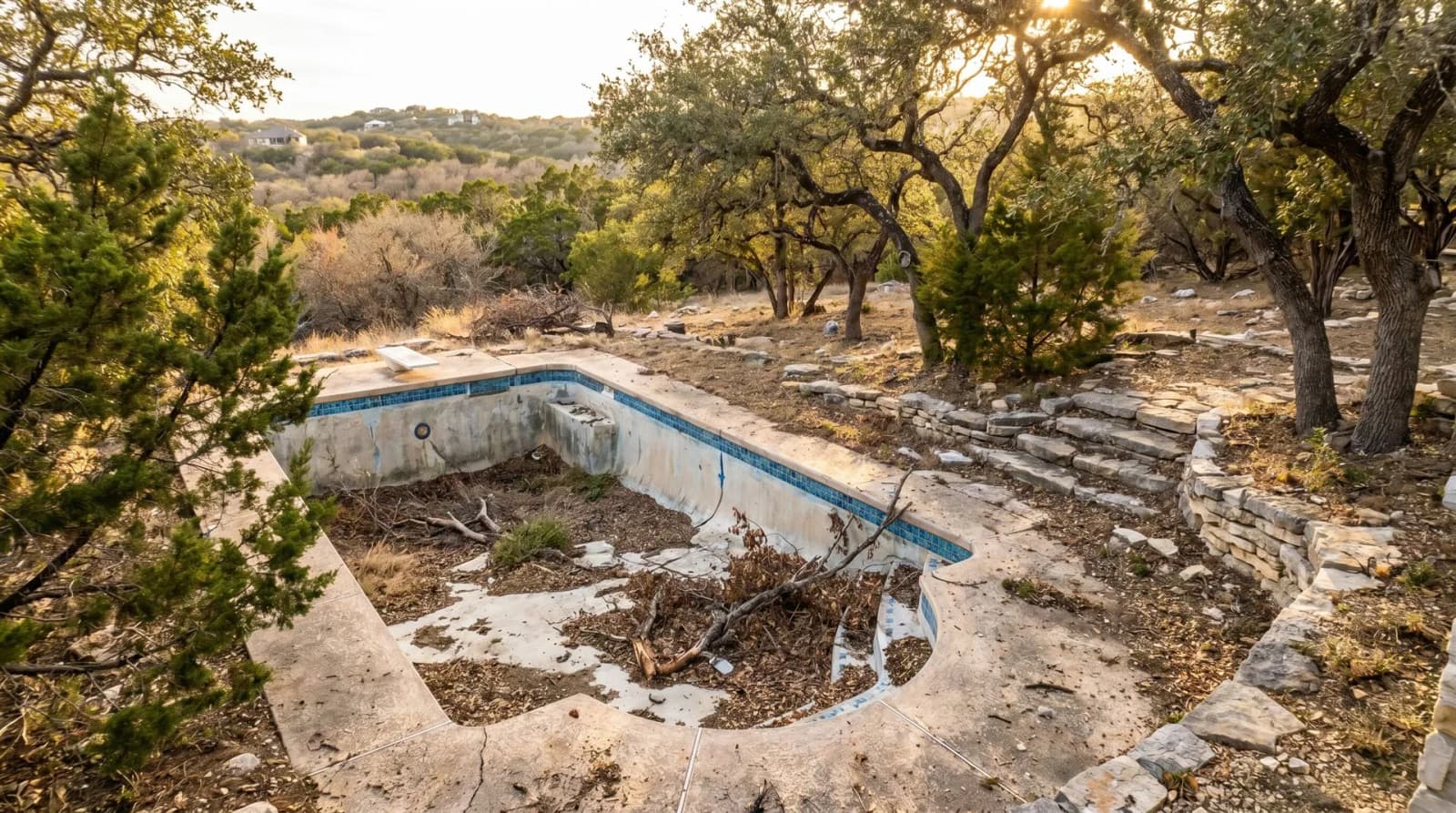 Before pool removal in Austin