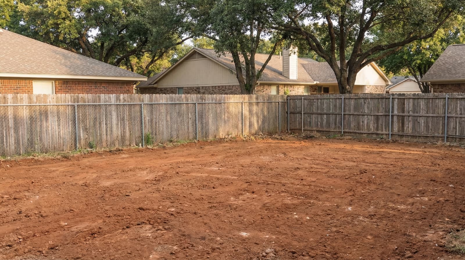 After pool removal in Dallas