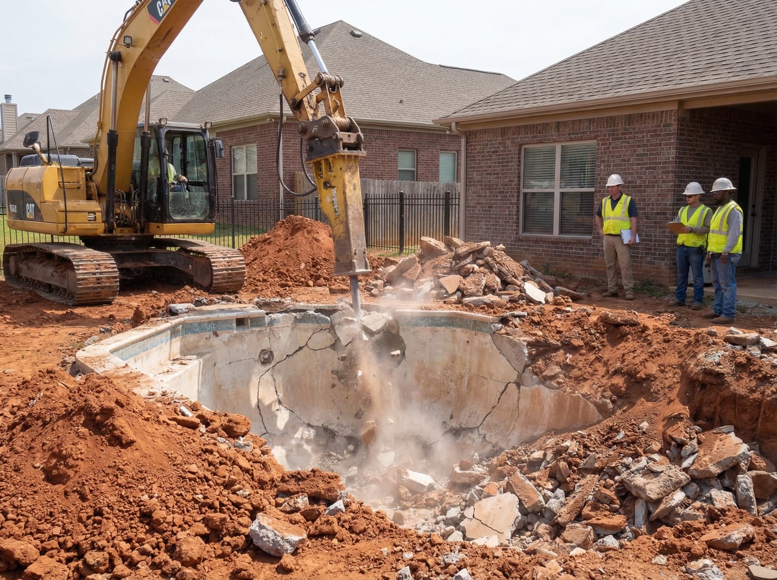 Dallas pool removal — Phase 2: Extraction