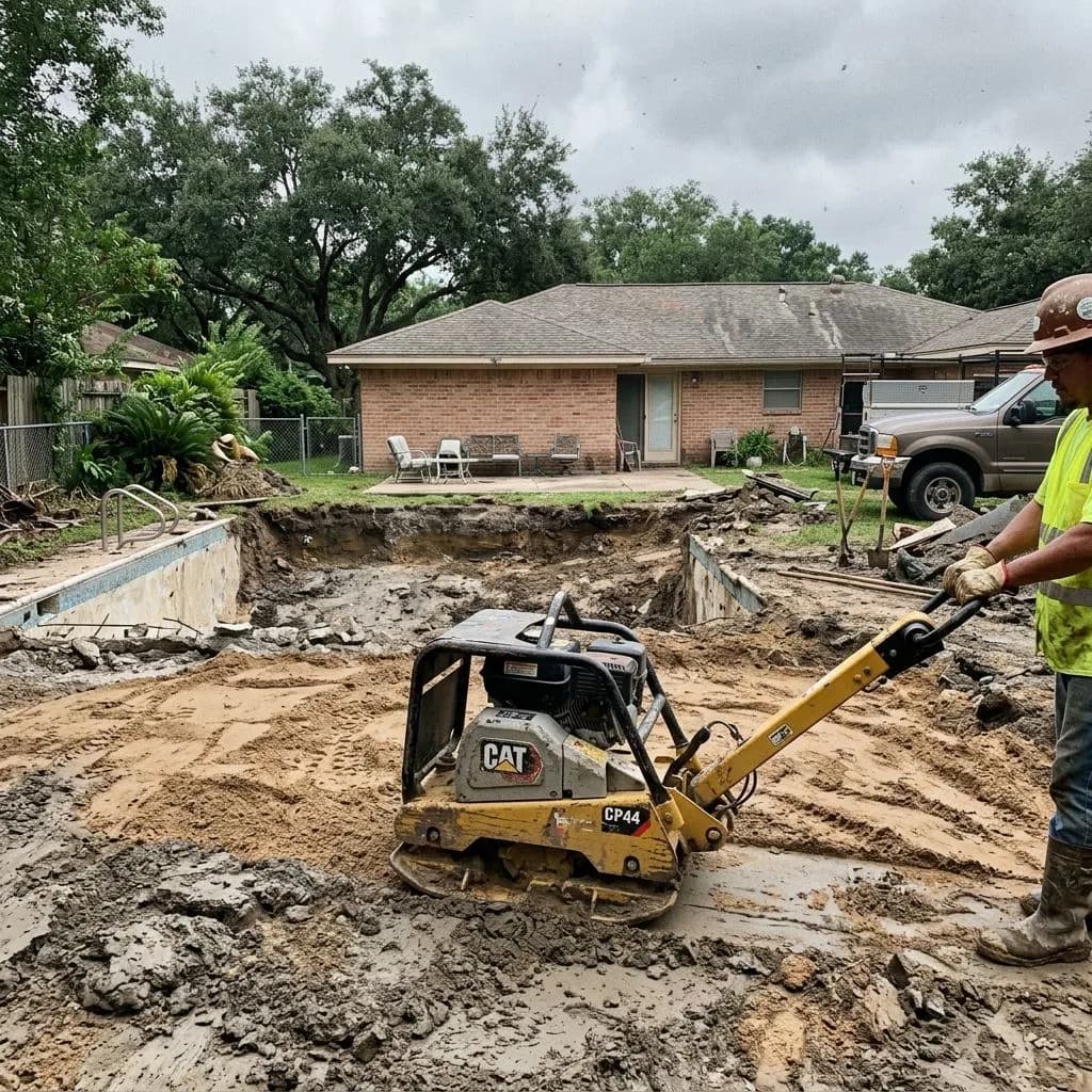 Houston pool removal — Phase 3: Backfill