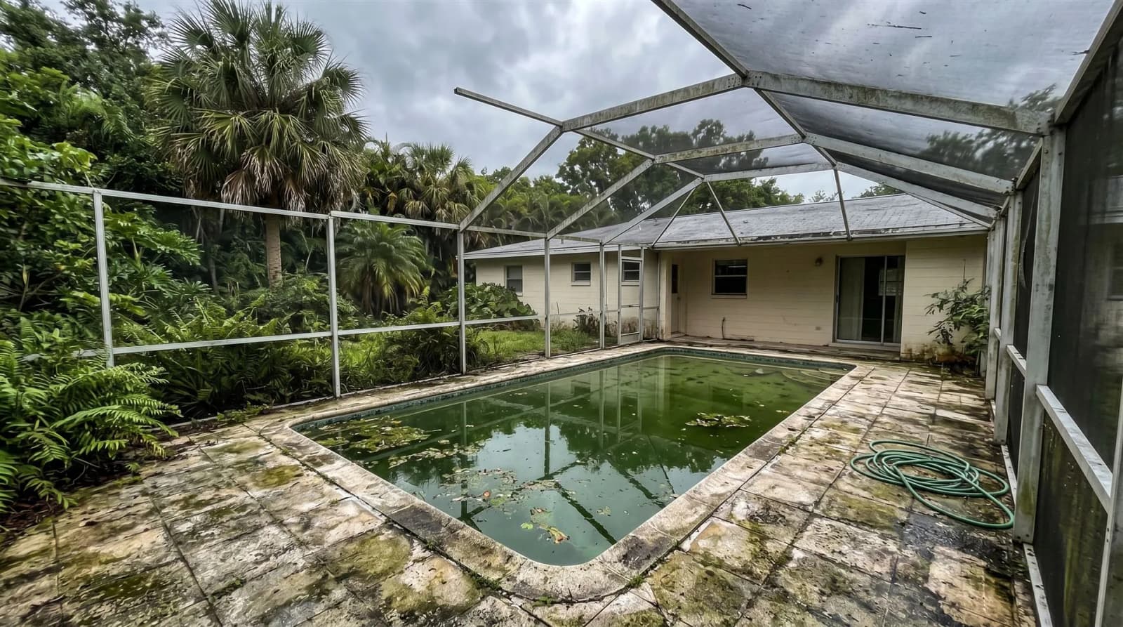 Before pool removal in Tampa