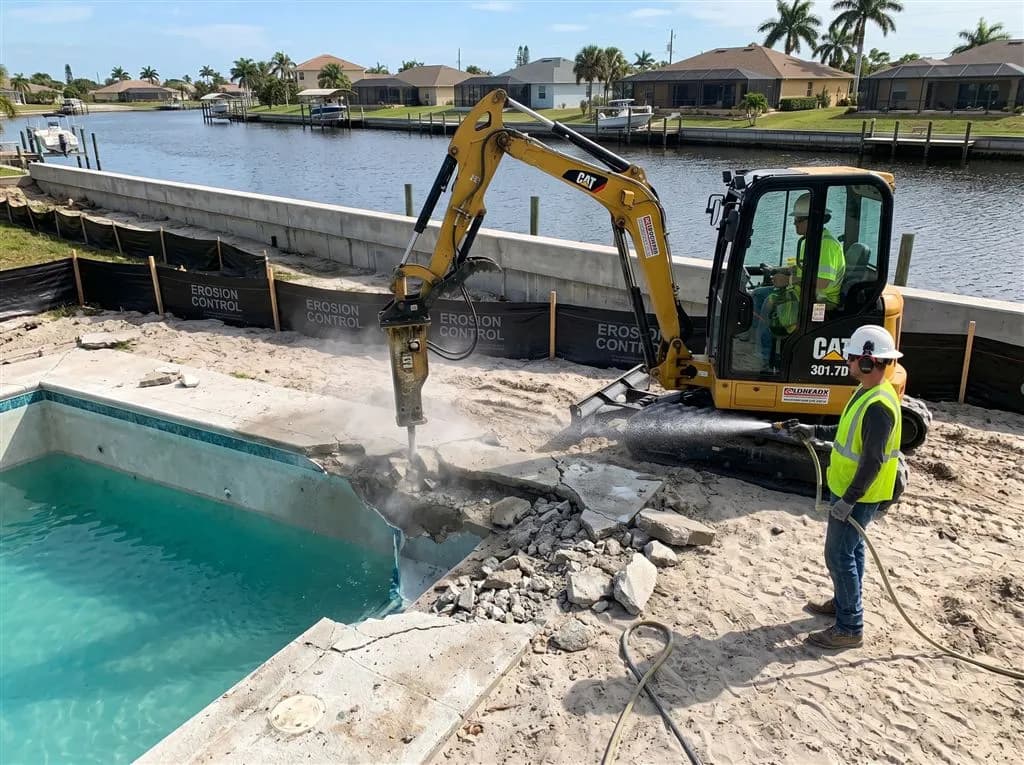 Cape Coral pool removal — Phase 1: Site Prep