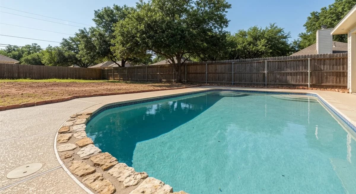 Before pool removal in Fort Worth