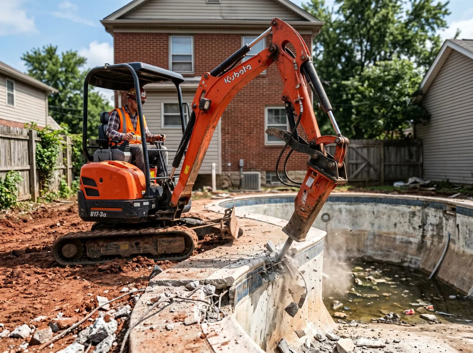 Indianapolis pool removal — Phase 1: Site Prep