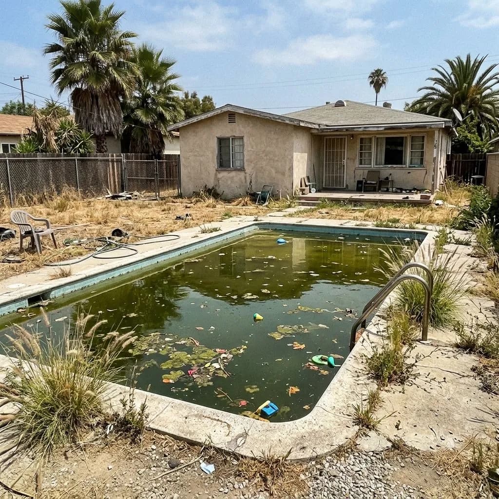 Before pool removal in Los Angeles