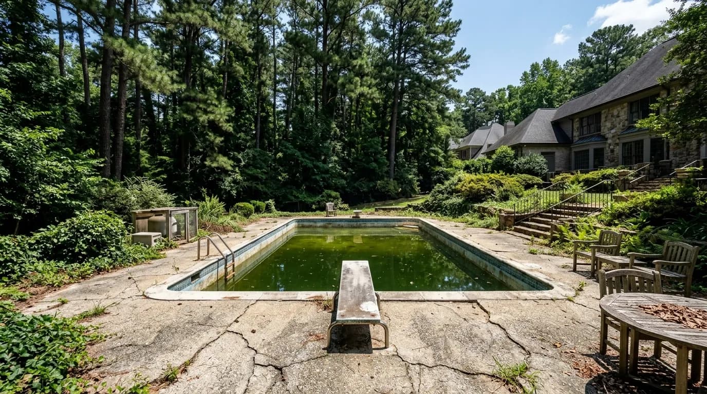 Before pool removal in Sandy Springs